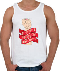 printfashion A főnök vagyok - Férfi atléta - Fehér (8536839)