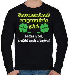 printfashion Szerencsés dolgozat - Férfi pulóver - Fekete (7704361)