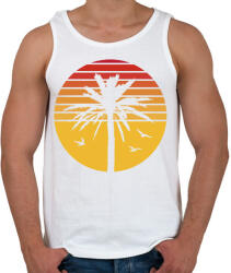 printfashion Pálmafa - Férfi atléta - Fehér (9184768)