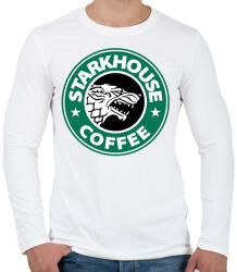printfashion Starkhouse coffee - Férfi hosszú ujjú póló - Fehér (1497264)