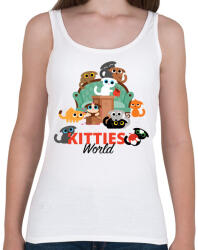 printfashion Cica világ - Női atléta - Fehér (1071624)