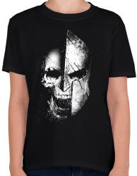 printfashion Spártai harcos - Gyerek póló - Fekete (1052568)
