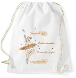 printfashion Balerinás szív - Sportzsák, Tornazsák - Fehér (7165863)