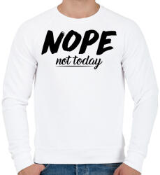printfashion Not today - Férfi pulóver - Fehér (7533150)