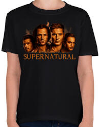 printfashion SUPERNATURAL FAMILY - Gyerek póló - Fekete (2884919)