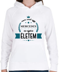 printfashion Nem csak egy Mercedes - Női kapucnis pulóver - Fehér (7184675)