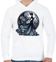 printfashion Kék lady - Férfi kapucnis pulóver - Fehér (15873032)
