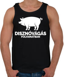 printfashion Disznóvágás folyamatban - Férfi atléta - Fekete (2165821)