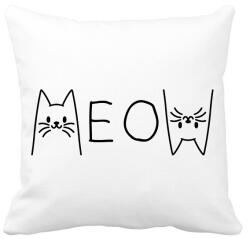 printfashion Meow - Párnahuzat, Díszpárnahuzat - Fehér (14251761)