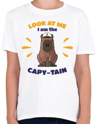 printfashion Capy-tain - Gyerek póló - Fehér (13670974)