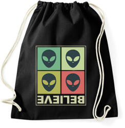 printfashion Believe - Aliens - Sportzsák, Tornazsák - Fekete (8751808)
