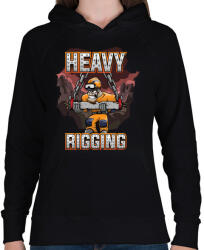 printfashion Heavy Rigging - Női kapucnis pulóver - Fekete (449567)
