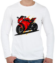 printfashion sport motor - Férfi hosszú ujjú póló - Fehér (13869569)