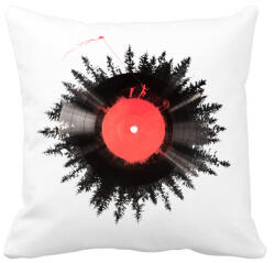printfashion The vinyl of my life - Párnahuzat, Díszpárnahuzat - Fehér (238182)