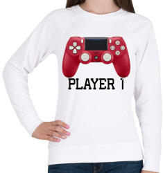 printfashion Player 1 PS4 páros póló - Női pulóver - Fehér (2189963)