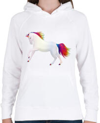 printfashion Egyszarvú - Női kapucnis pulóver - Fehér (5152049)