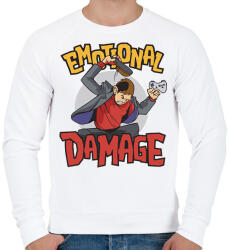 printfashion Gamer dühkitörés érzelmi károsult - Férfi pulóver - Fehér (11171503)