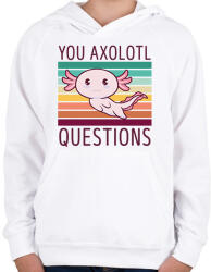 printfashion Sok kérdést teszel fel - Gyerek kapucnis pulóver - Fehér (10872680)