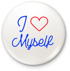 printfashion I love myself 2 - Kitűző, hűtőmágnes - Fehér (10648896)