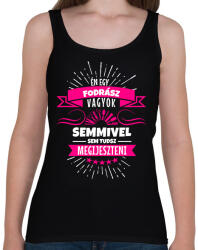 printfashion Bátor fodrász - Női atléta - Fekete (2666515)