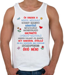 printfashion Én vagyok a legszuperebb óvó néni - sötét - Férfi atléta - Fehér (7305260)