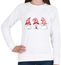 printfashion karácsonyi manók - Női pulóver - Fehér (15110840)