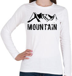 printfashion Mountain - Női hosszú ujjú póló - Fehér (4717009)