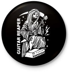 printfashion Gitáros halál - Kitűző, hűtőmágnes - Fekete (3091248)