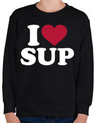 printfashion I love SUP! - Gyerek pulóver - Fekete (5140918)