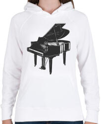 printfashion Zongora - Női kapucnis pulóver - Fehér (6534897)