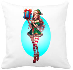 printfashion Karácsonyi manólány - Párnahuzat, Díszpárnahuzat - Fehér (14960558)