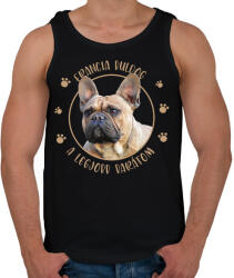 printfashion Francia buldog - Legjobb barát - Férfi atléta - Fekete (7179983)