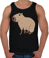 printfashion Capybara - Férfi atléta - Fekete (13605376)