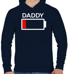 printfashion DADDY2. png - Férfi kapucnis pulóver - Sötétkék (284901)