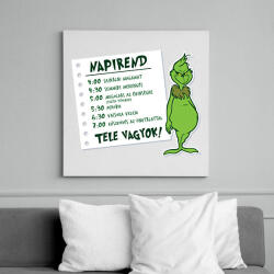 printfashion Grinch napirendje - Vászonkép - Fehér (14819588)