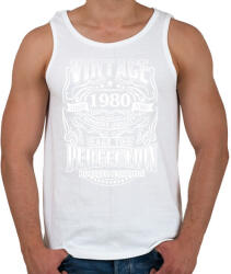 printfashion vintage polo1980 - Férfi atléta - Fehér (13978004)
