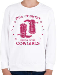 printfashion Cowgirls - Gyerek pulóver - Fehér (7499725)