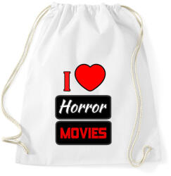printfashion I love Horror Movies - Sportzsák, Tornazsák - Fehér (3397491)