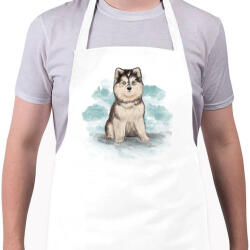 printfashion Pomsky kutya - Kötény - Fehér (11427819)