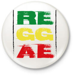 printfashion Reggae music - Kitűző, hűtőmágnes - Fehér (7660443)