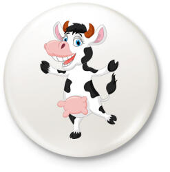 printfashion Tehén - Kitűző, hűtőmágnes - Fehér (16241243)