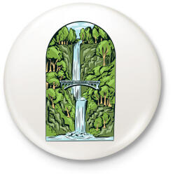 printfashion Vízesés - Kitűző, hűtőmágnes - Fehér (15465127)