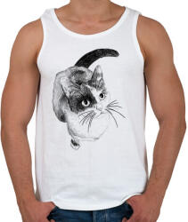 printfashion Cica - Férfi atléta - Fehér (5666332)