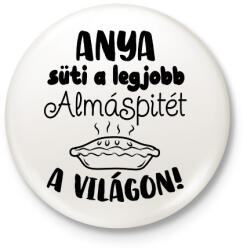 printfashion Anya süti a legjobb almáspitét a világon - Kitűző, hűtőmágnes - Fehér (16564522)