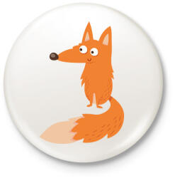 printfashion róka - Kitűző, hűtőmágnes - Fehér (16192559)