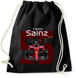 printfashion Carlos Sainz 55 autóversenyző - fehér felirat - Sportzsák, Tornazsák - Fekete (16040287)