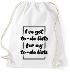 printfashion I've got to -do lists - Sportzsák, Tornazsák - Fehér (7447041)