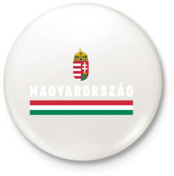 printfashion Magyarország címerrel - Kitűző, hűtőmágnes - Fehér (16187831)
