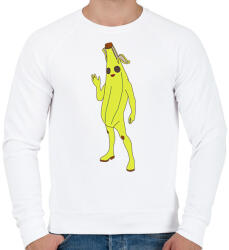 printfashion Banana Skin Fortnite - Férfi pulóver - Fehér (1953859)
