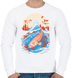 printfashion Japán hal - Férfi pulóver - Fehér (15586910)